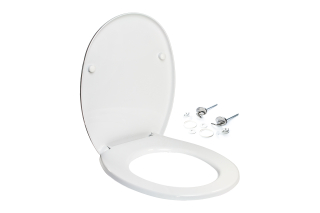 WC  doska - Kaskádové biele WC sedadlo Sanit-Plast